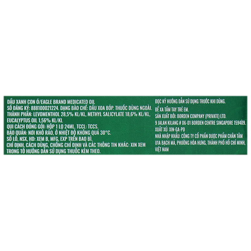 Dầu gió xanh Con Ó chai 24ml - 11